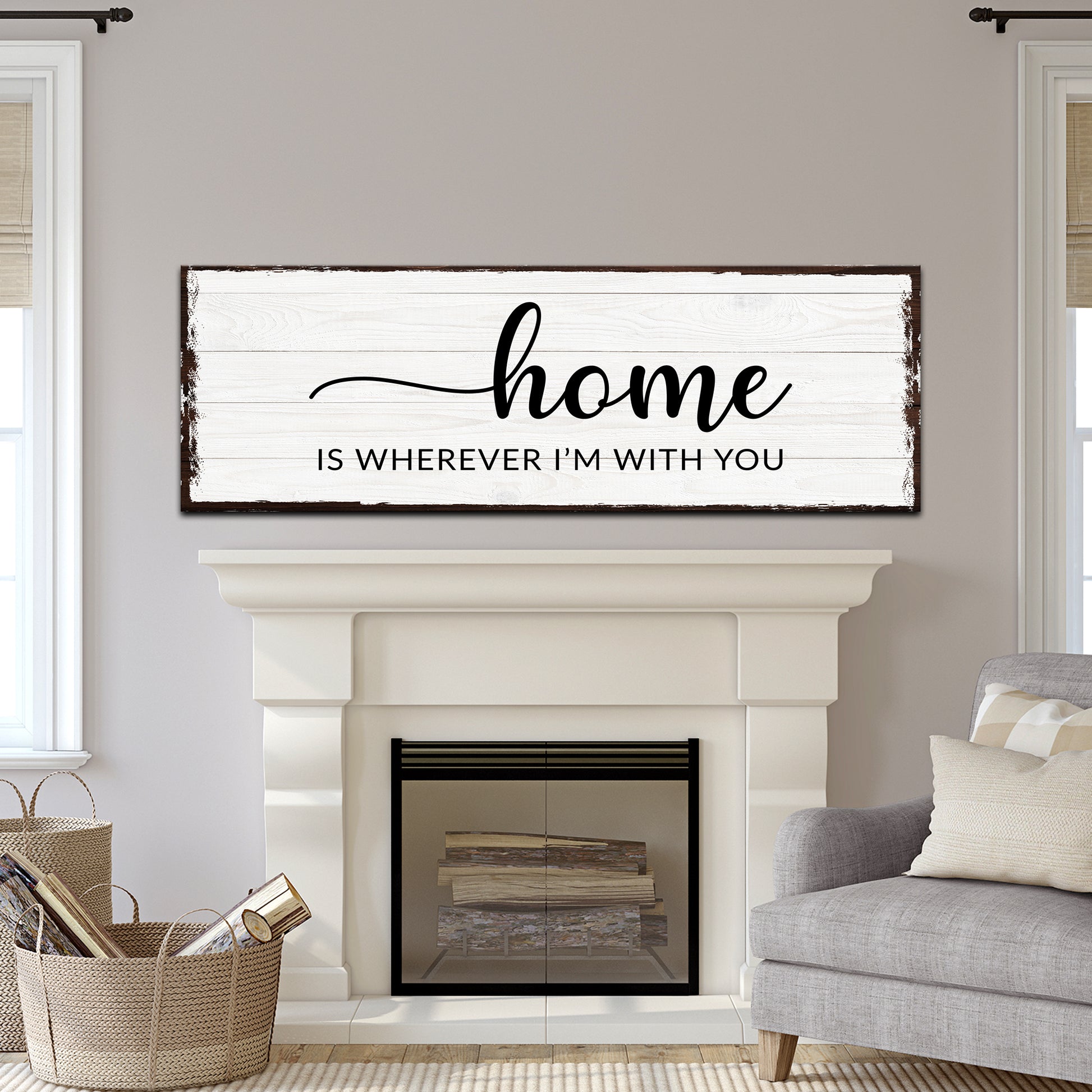 Home is Wherever I'm with You Sign II Style 1 - Image by Tailored Canvases
