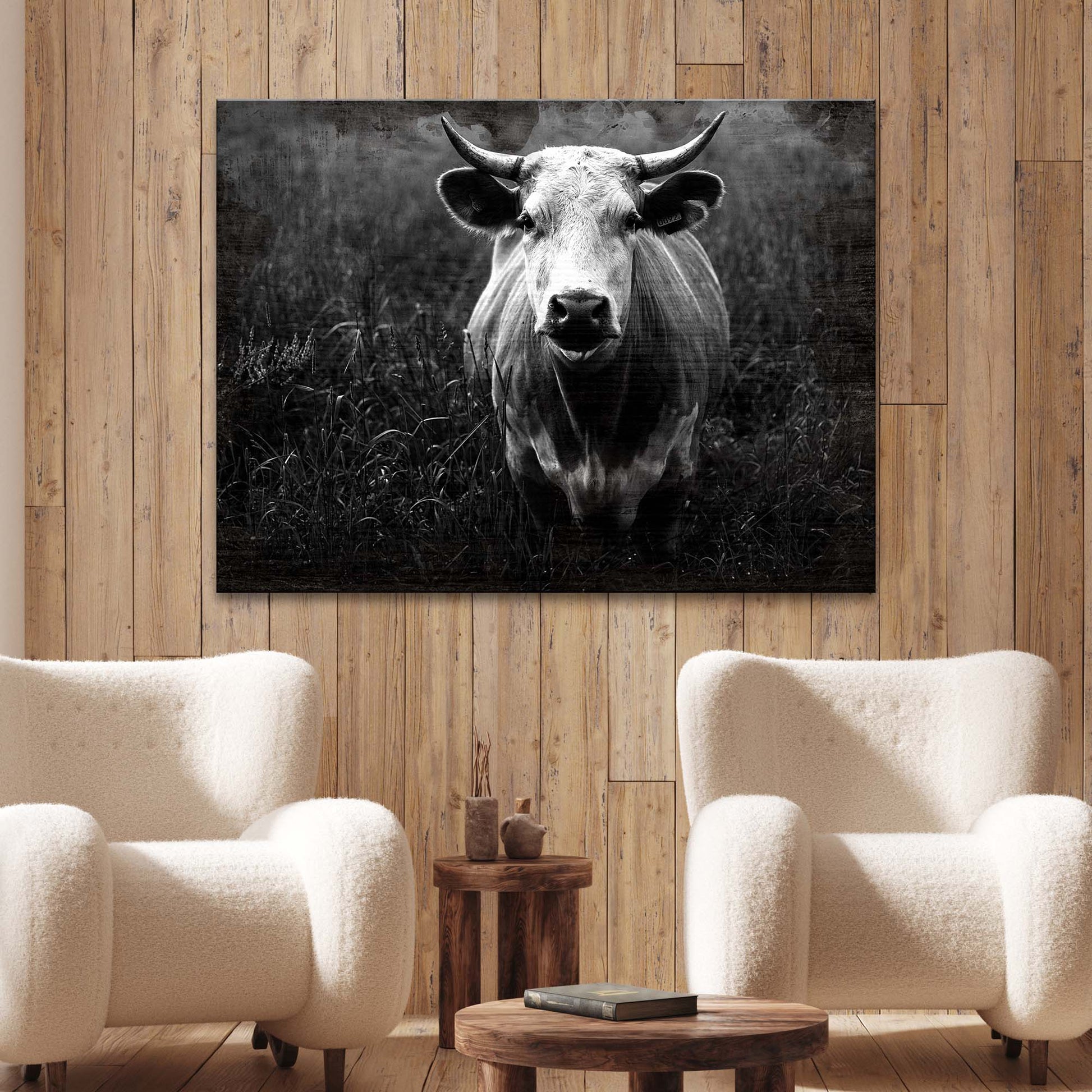 Longhorn Cattle Portrait - Image by Tailored Canvases