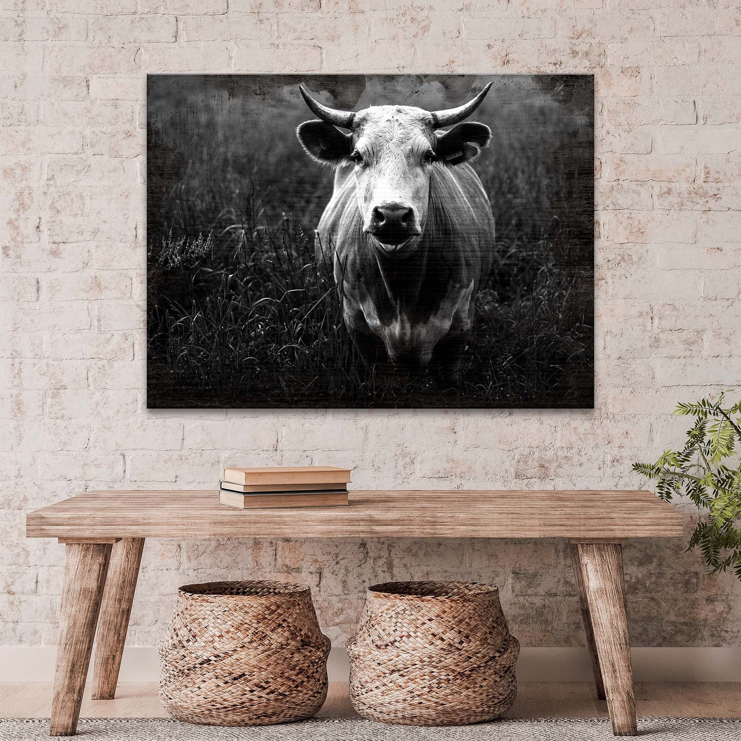 Longhorn Cattle Portrait Style 1 - Image by Tailored Canvases