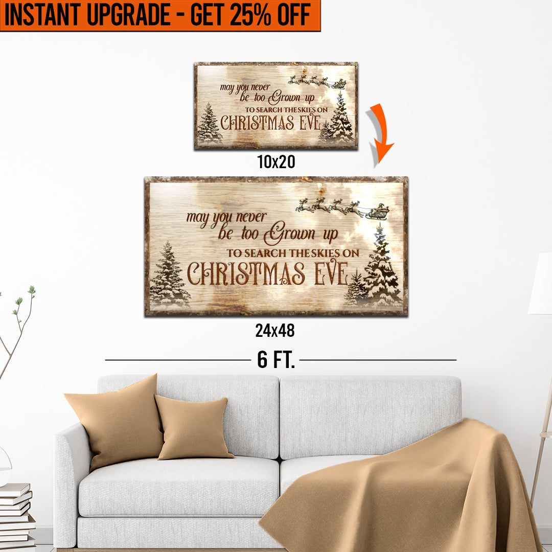 Upgrade Your 20x10 Inches 'Christmas Eve Farmhouse' (Style 2) Canvas To 48x24 Inches