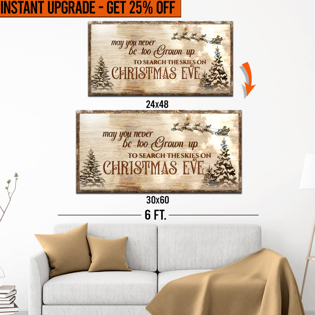 Upgrade Your 48x24 Inches 'Christmas Eve Farmhouse' (Style 2) Canvas To 60x30 Inches