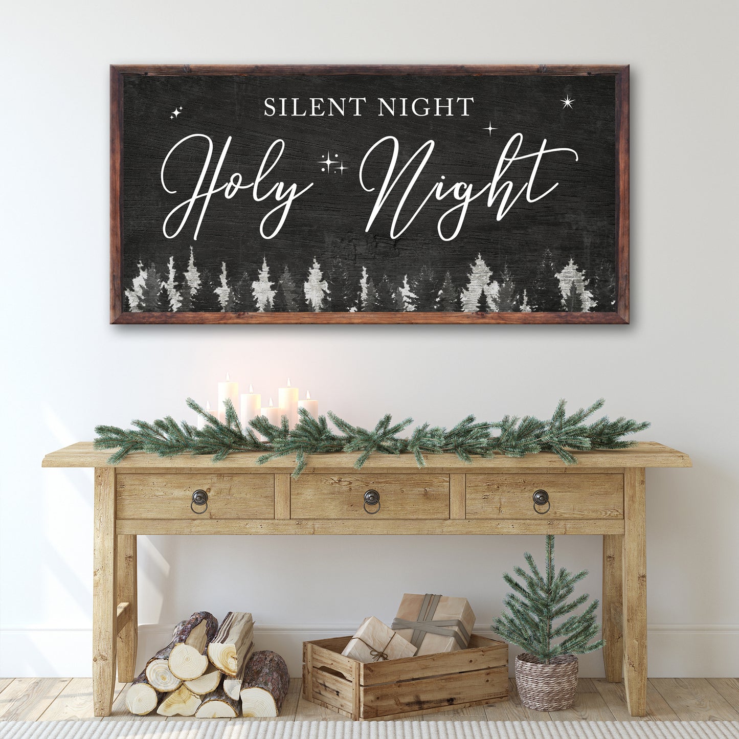 Silent Night Holy Night Sign III - Image by Tailored Canvases