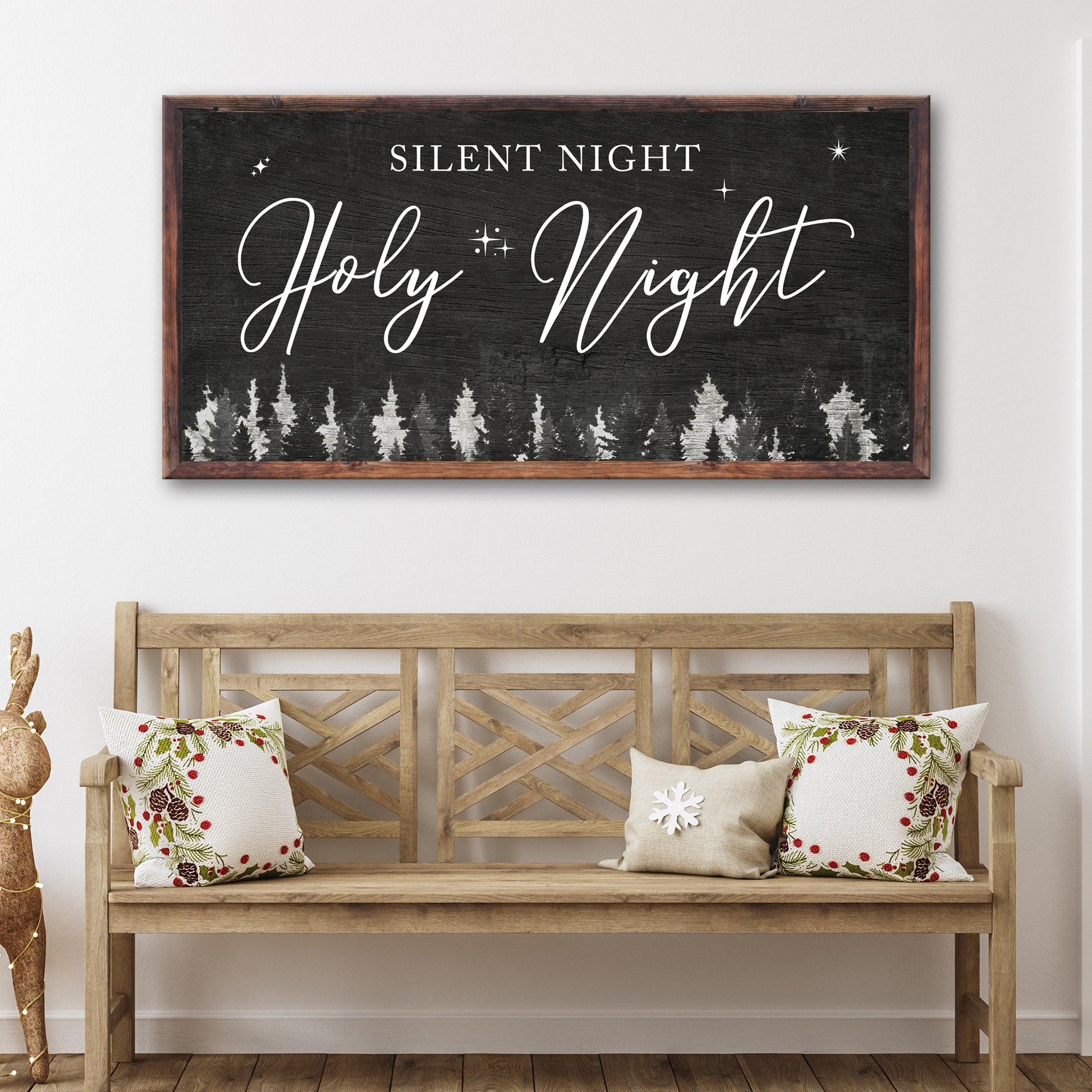 Silent Night Holy Night Sign III Style 1 - Image by Tailored Canvases