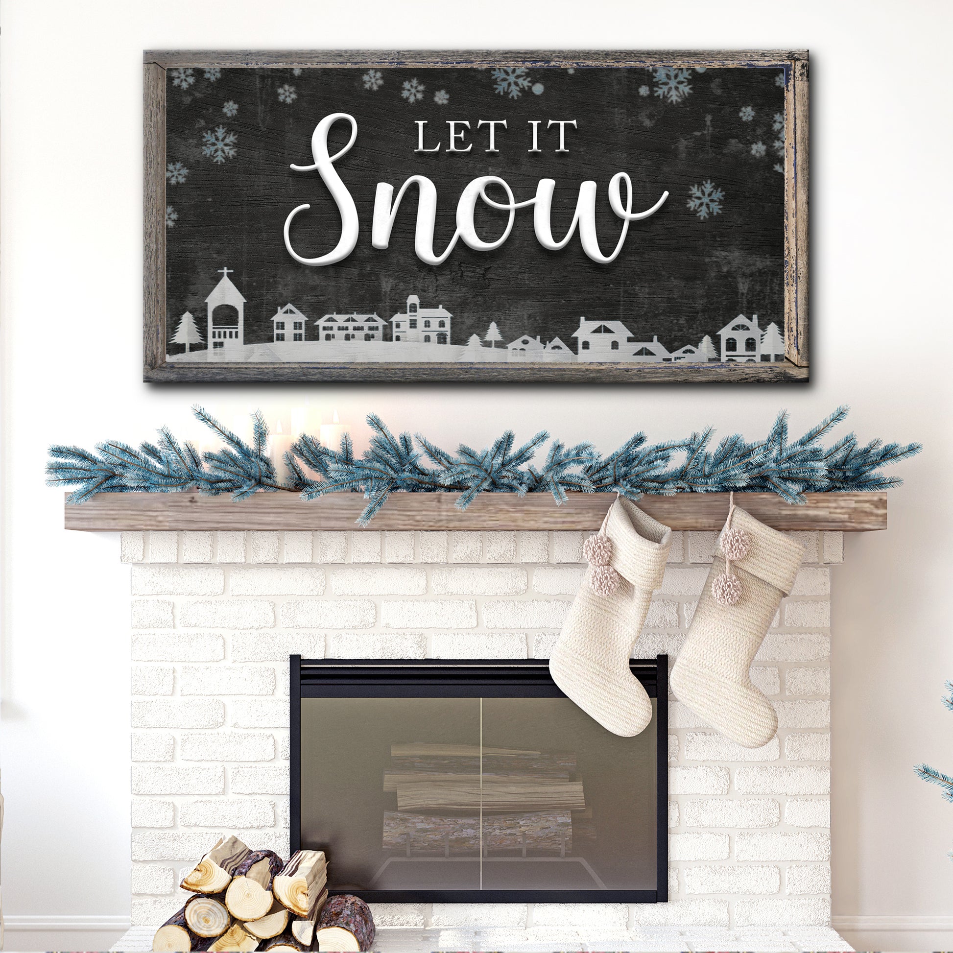 Let It Snow Sign II - Image by Tailored Canvases