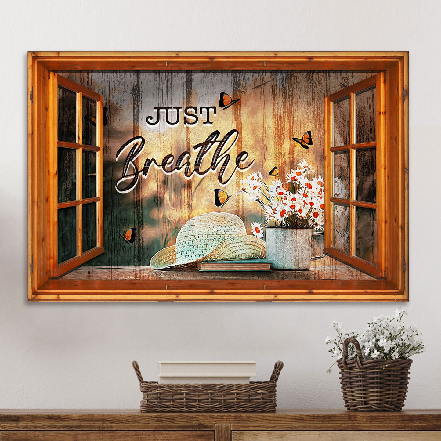 Just Breathe Sign VIII Style 2 - Image by Tailored Canvases