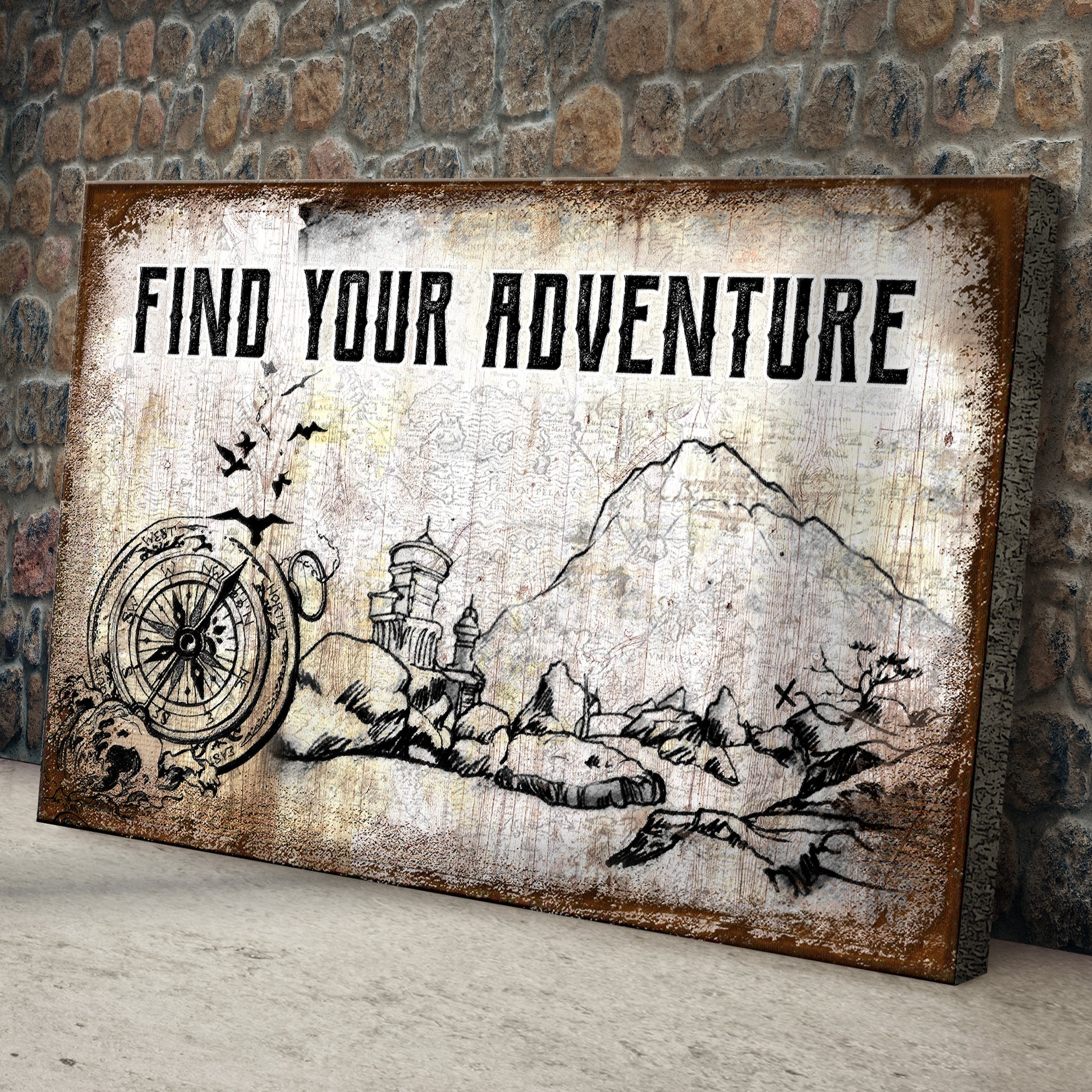 Find Your Adventure Sign Style 2 - Image by Tailored Canvases