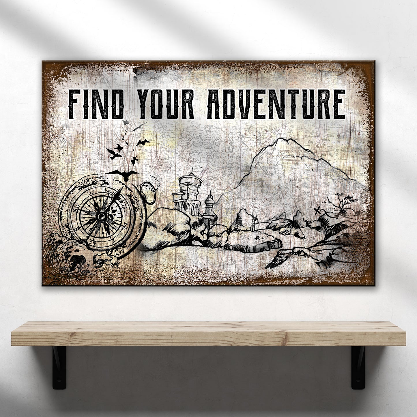Find Your Adventure Sign - Image by Tailored Canvases