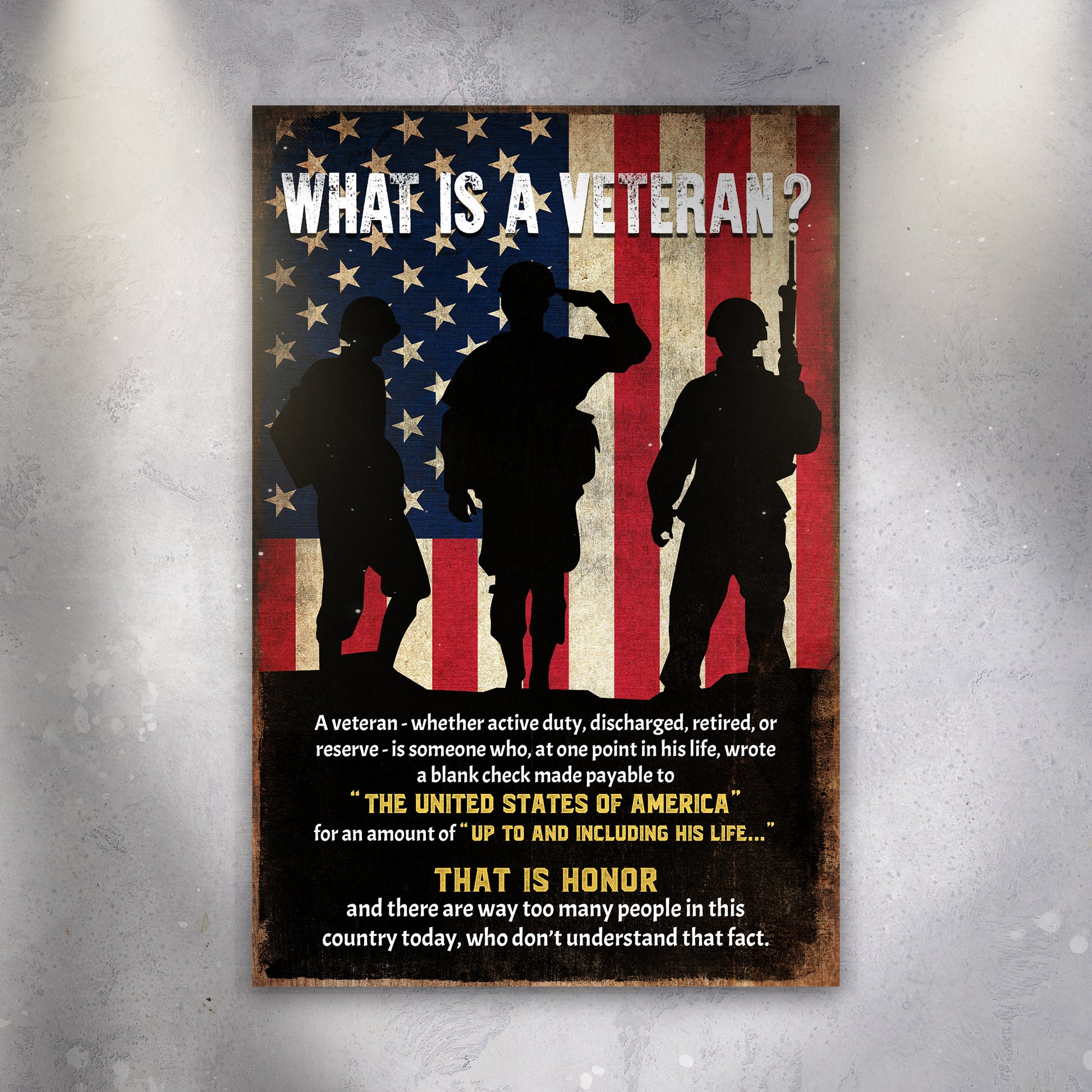 What Is A Veteran Sign II Style 1 - Image by Tailored Canvases