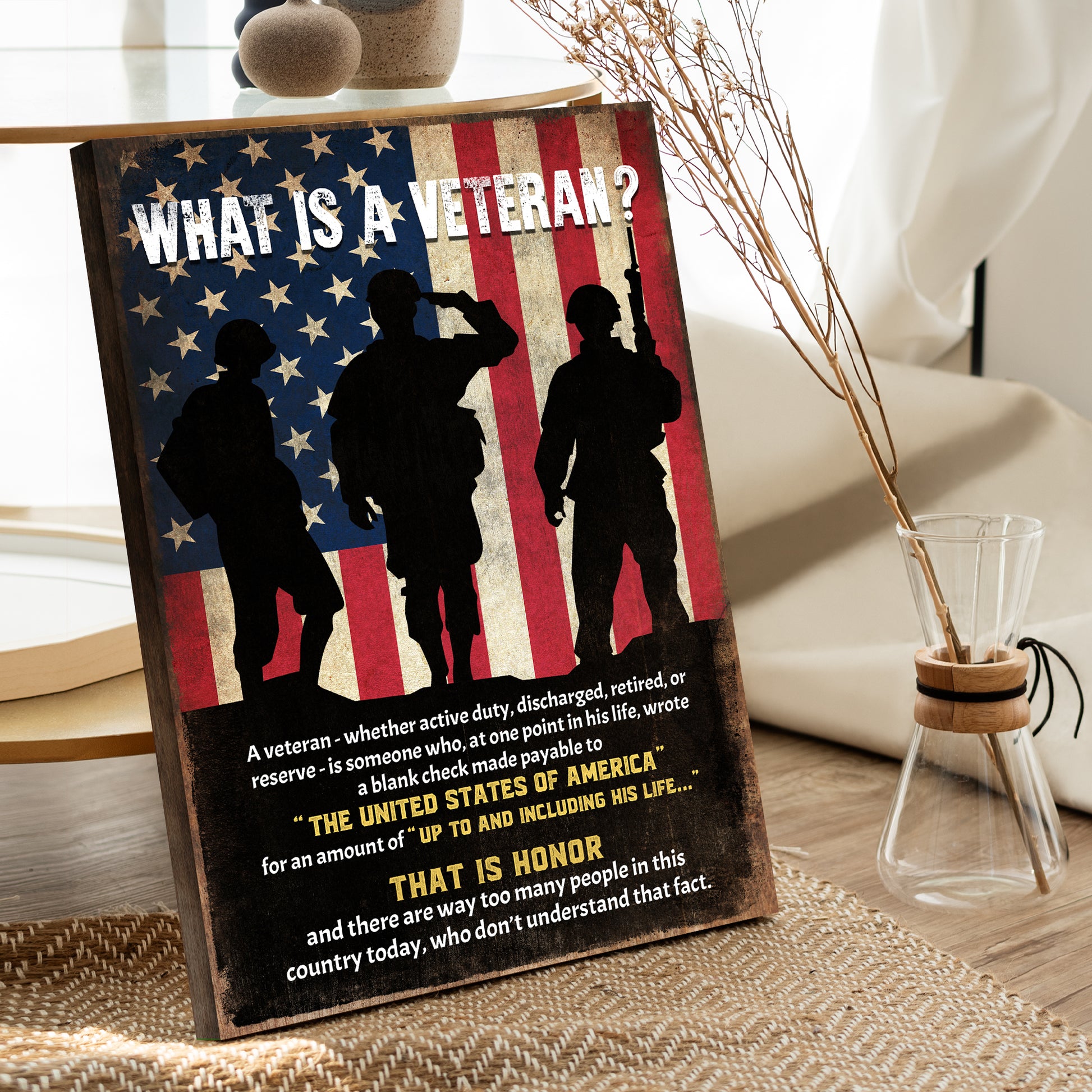 What Is A Veteran Sign II Style 2 - Image by Tailored Canvases