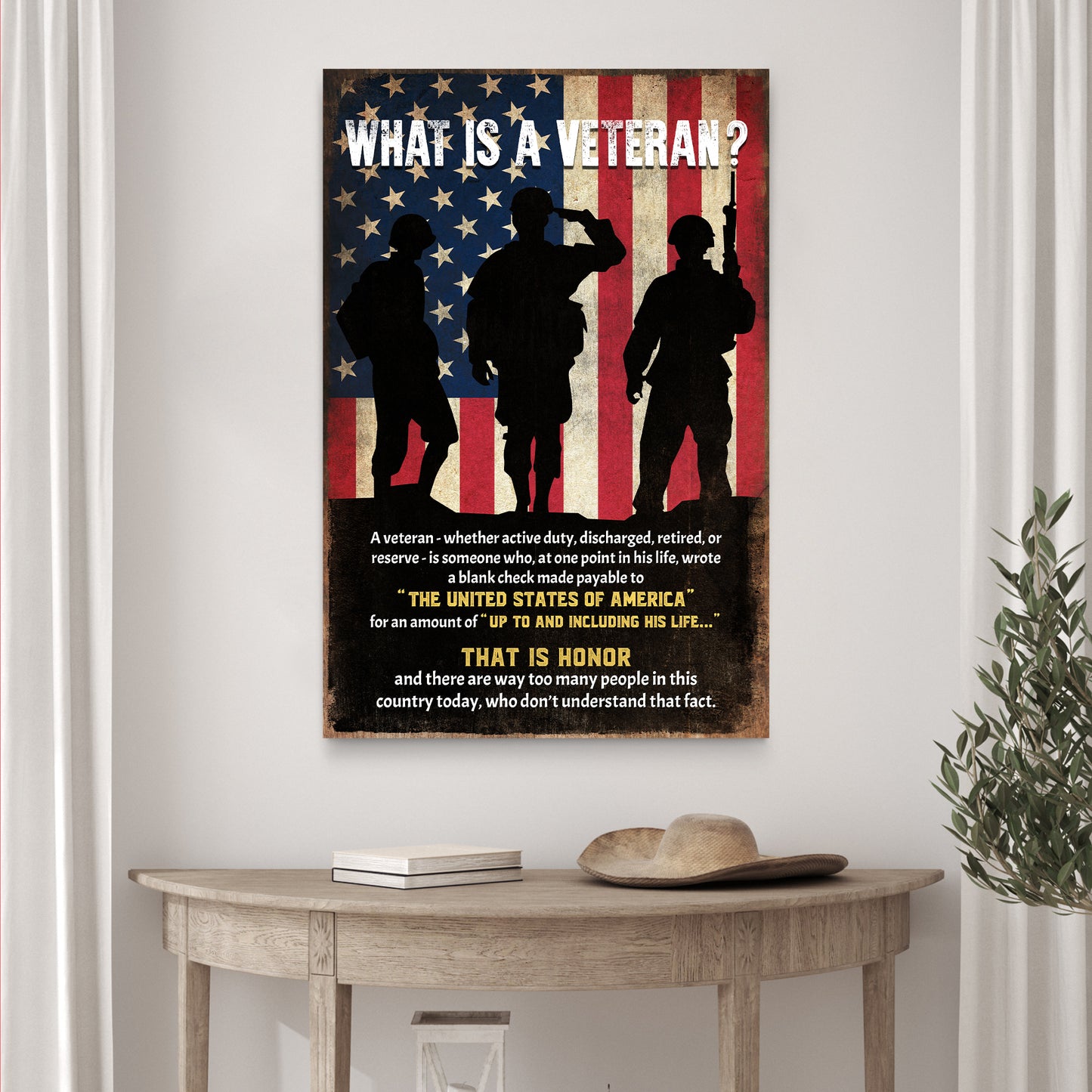 What Is A Veteran Sign II - Image by Tailored Canvases