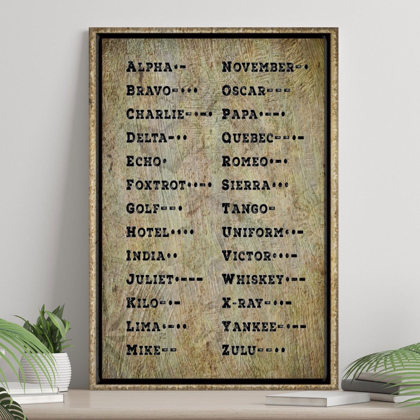 Morse Code Sign Style 2 - Image by Tailored Canvases