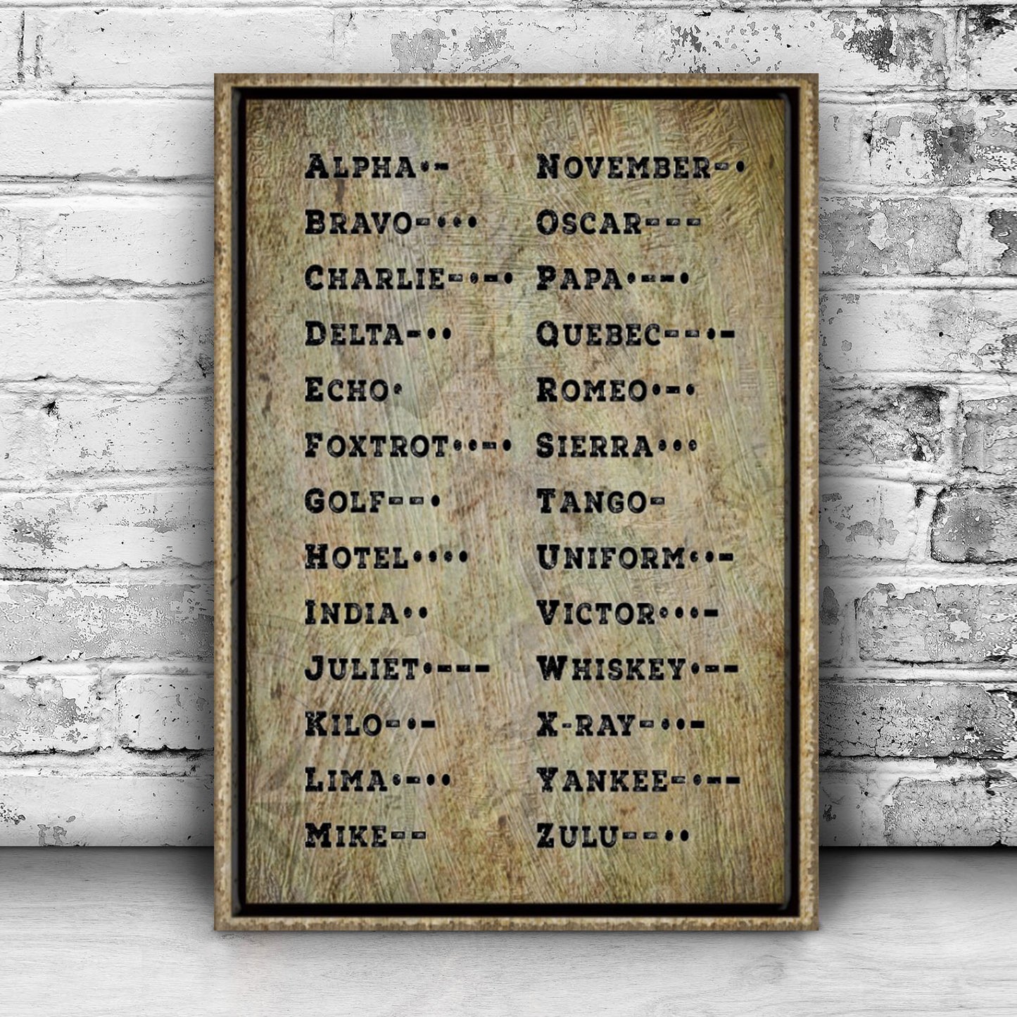 Morse Code Sign Style 1 - Image by Tailored Canvases