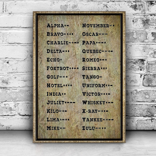 Morse Code Sign - Image by Tailored Canvases