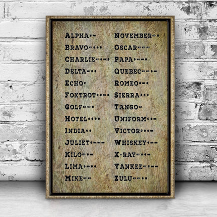 Morse Code Sign - Image by Tailored Canvases