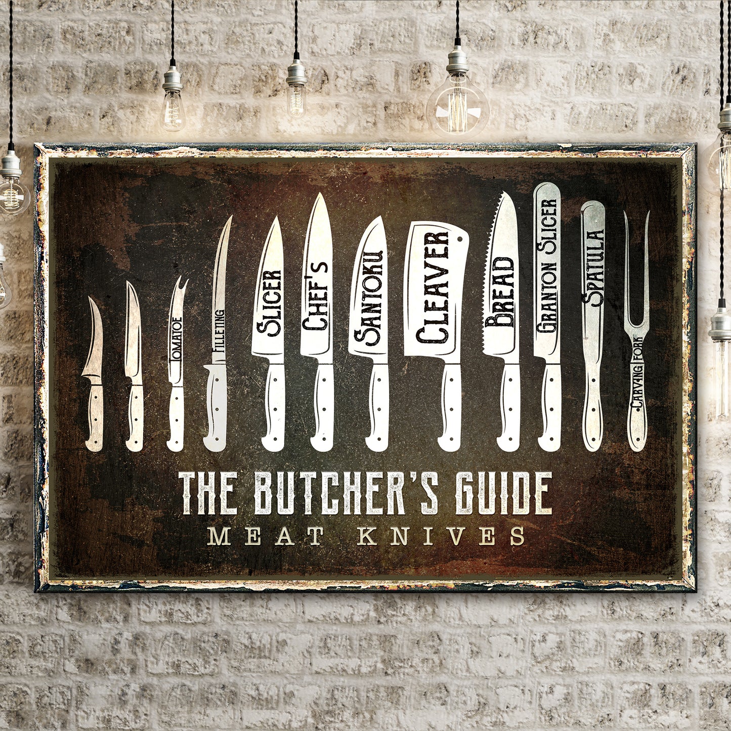 The Butcher Guide Sign Style 2 - Image by Tailored Canvases