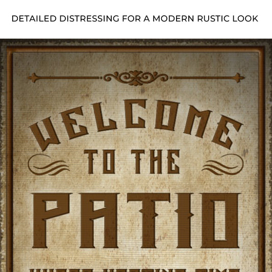 Welcome To The Patio Sign II Zoom - Image by Tailored Canvases