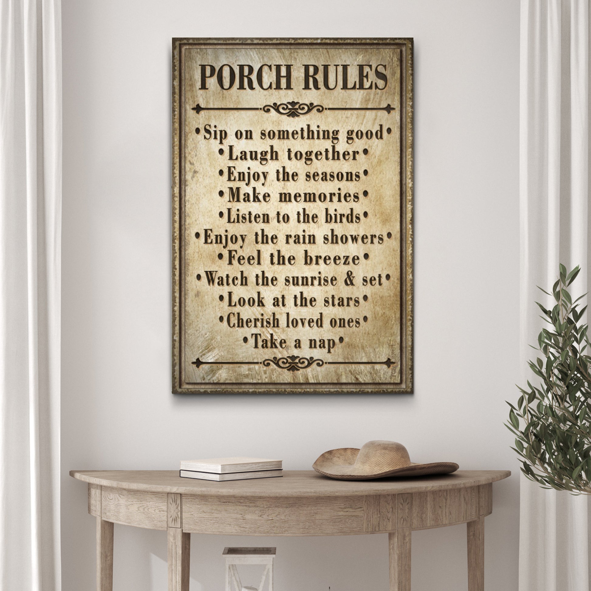 Porch Rules Sign II - Image by Tailored Canvases