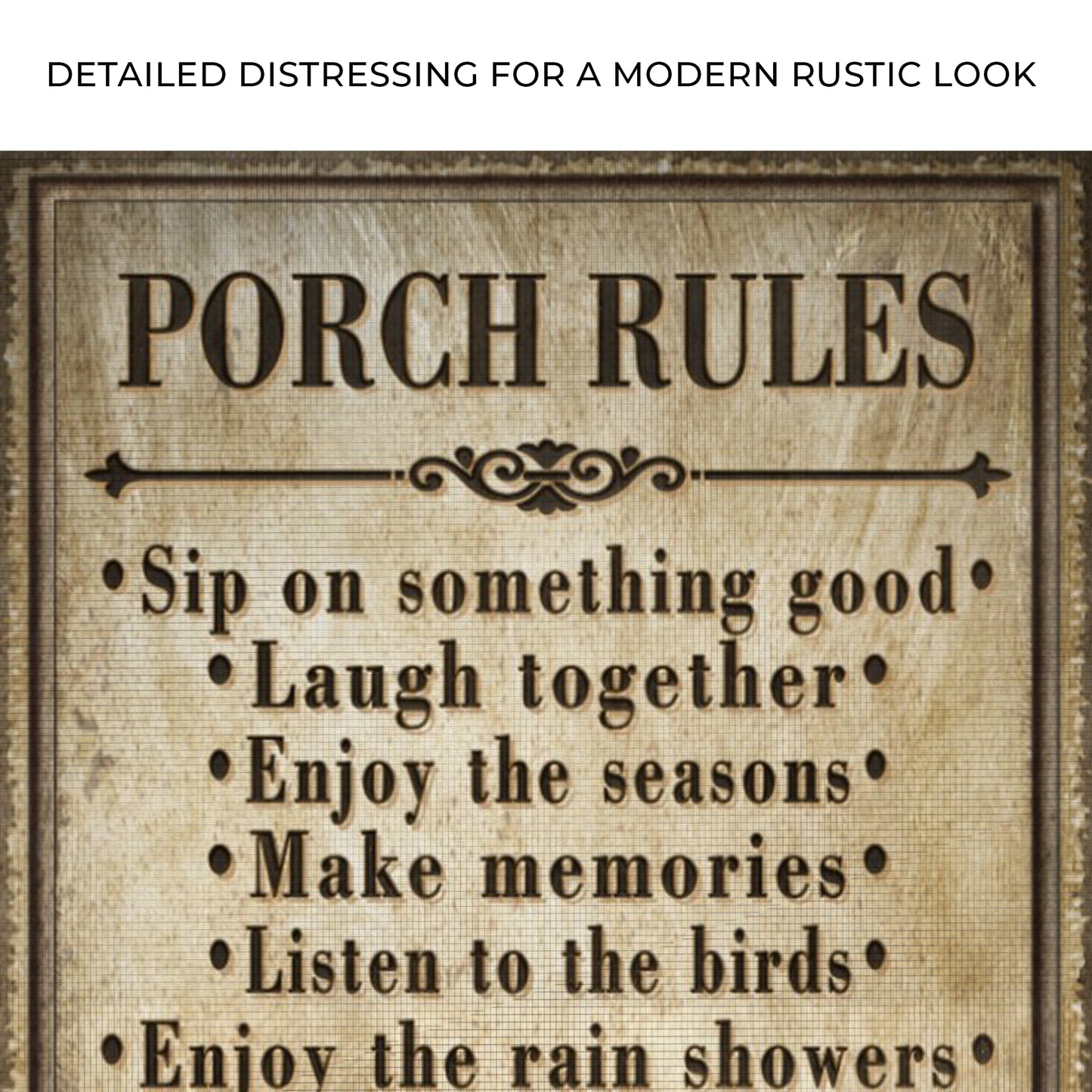 Porch Rules Sign II Zoom - Image by Tailored Canvases