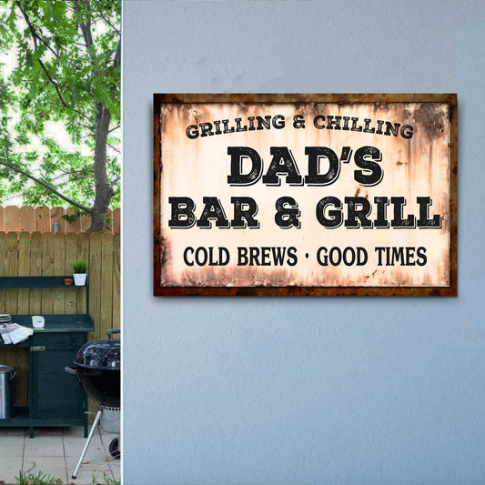 Dad's Bar And Grill Sign II - Image by Tailored Canvases