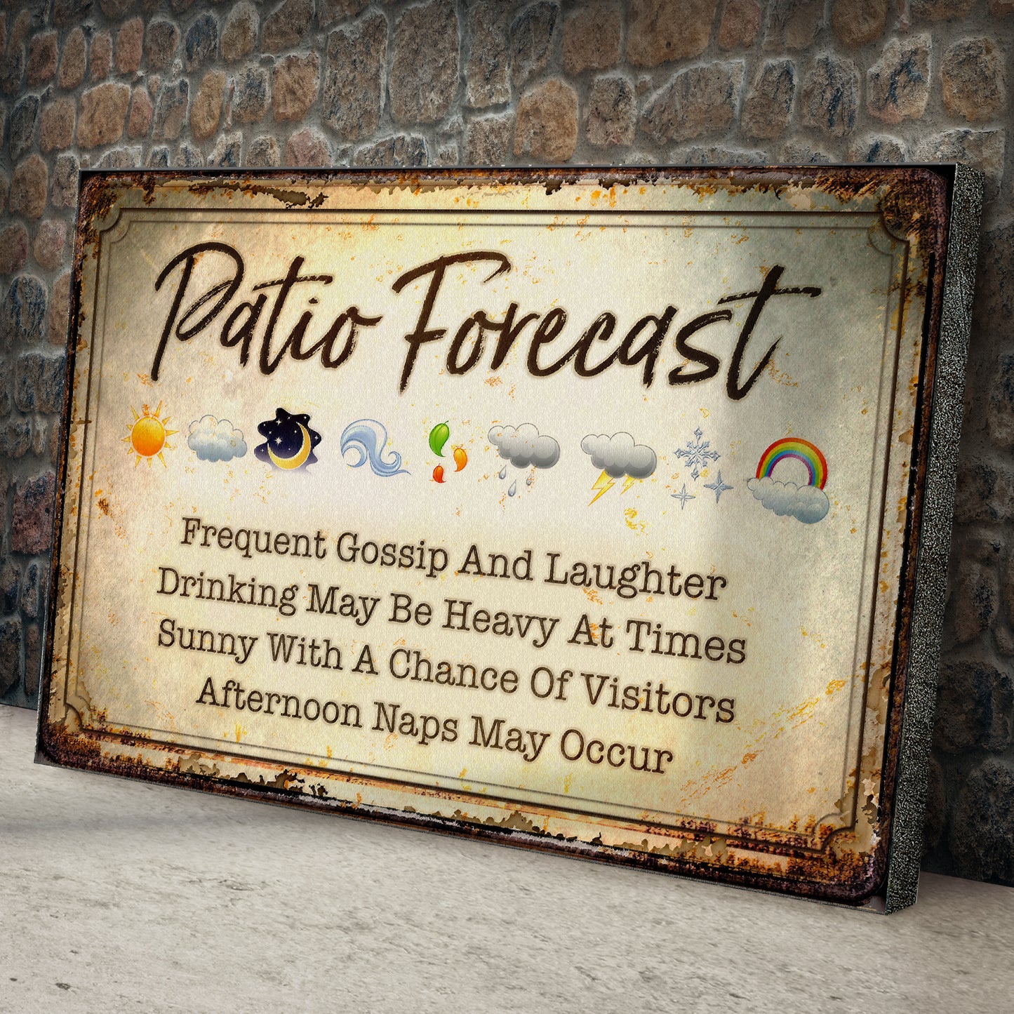 Patio Forecast Sign Style 2 - Image by Tailored Canvases