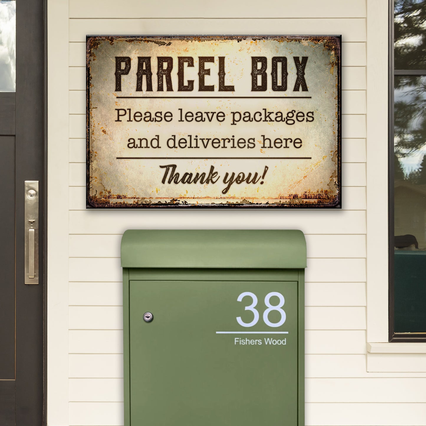 Parcel Box Sign - Image by Tailored Canvases