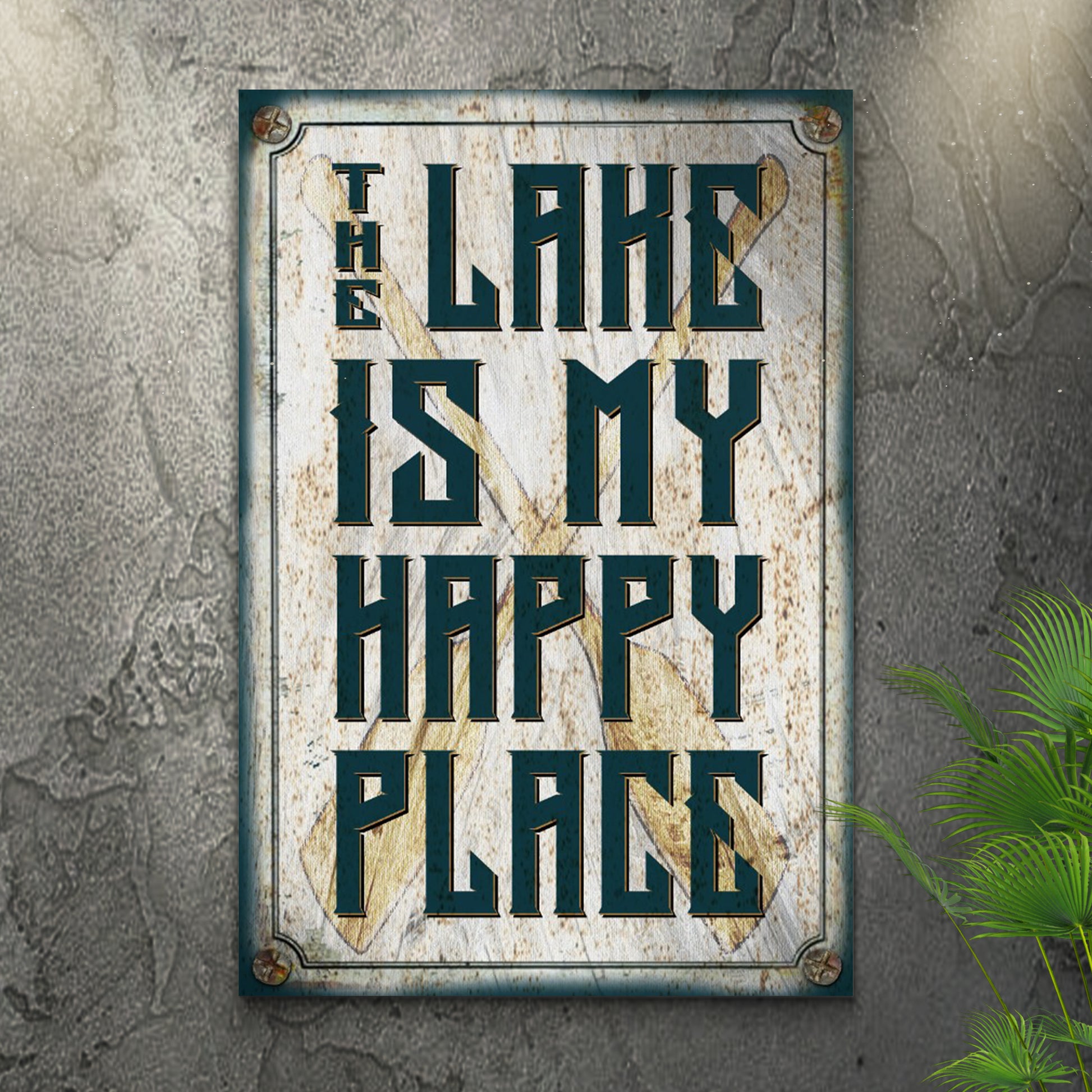 Happy Place Sign Style 1 - Image by Tailored Canvases