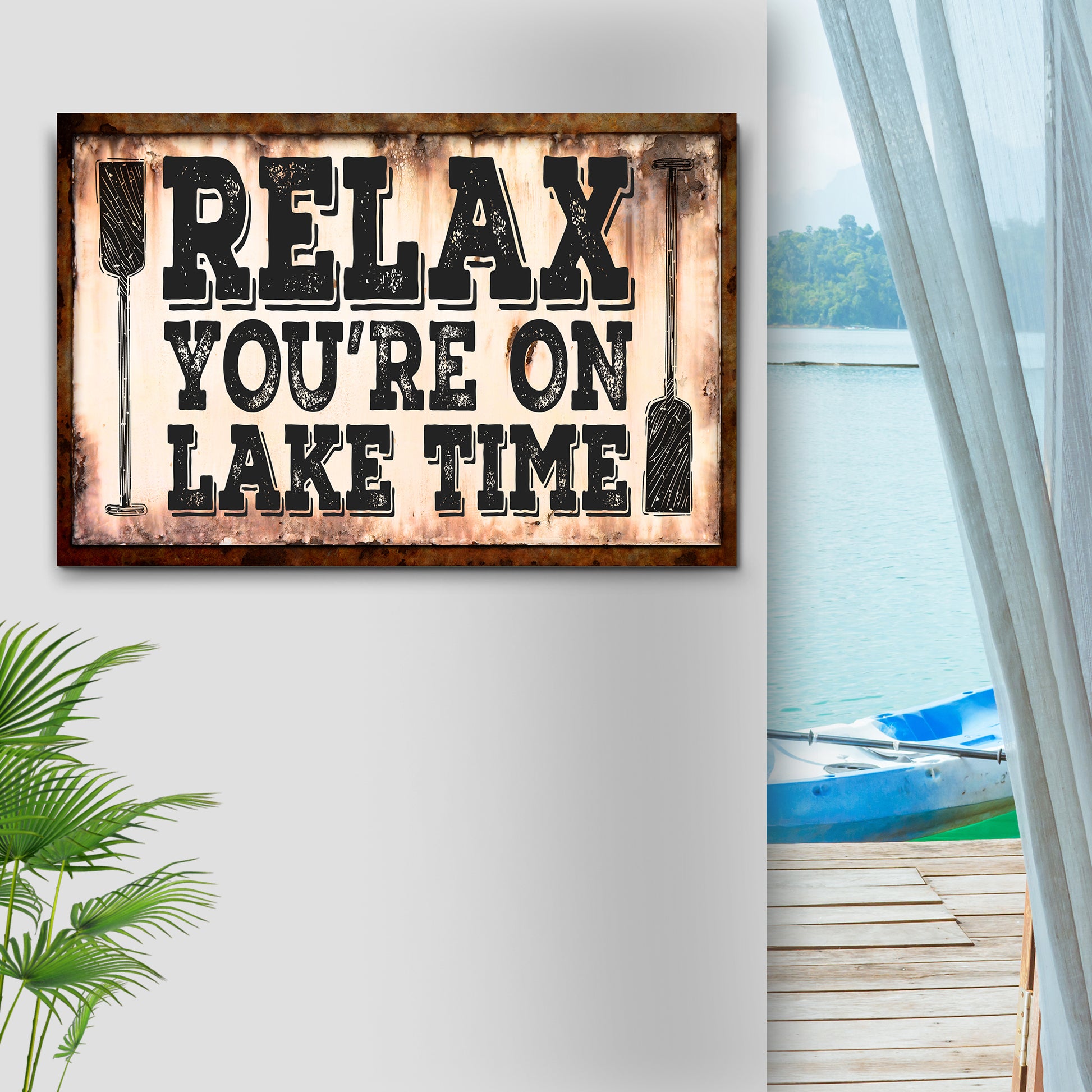 Lake Time Sign II - Image by Tailored Canvases