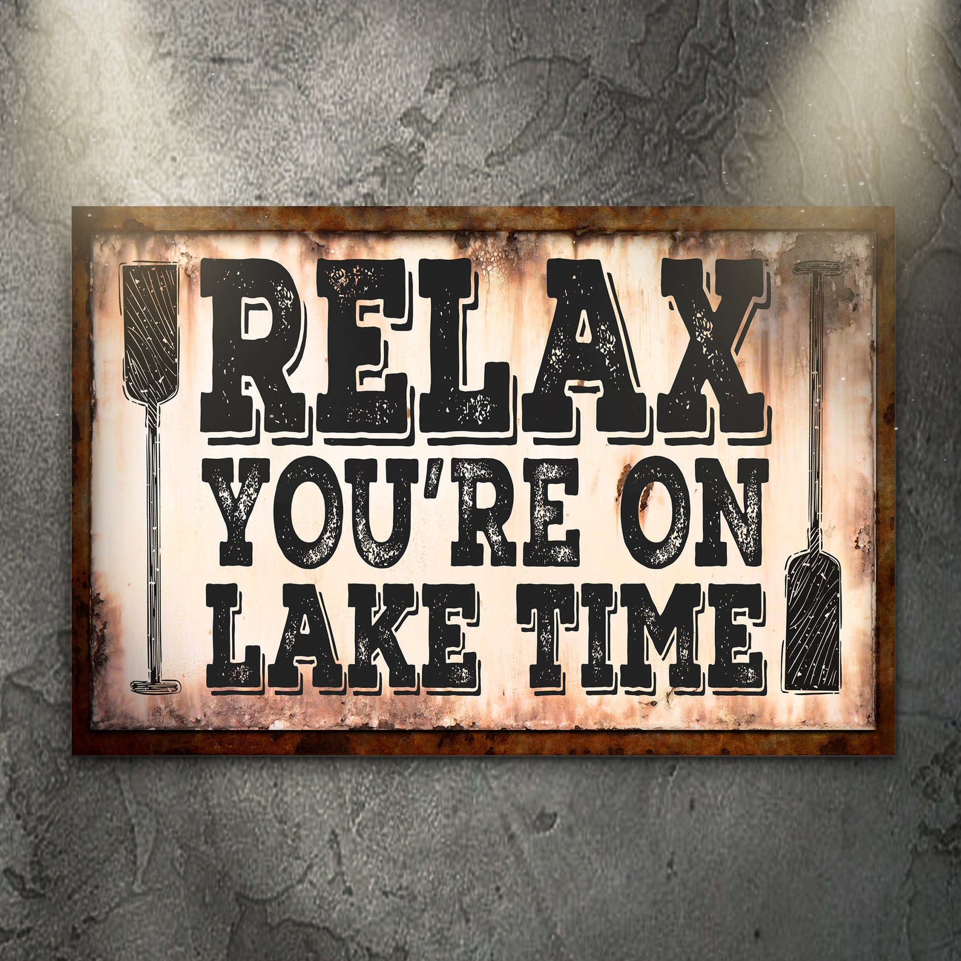 Lake Time Sign II Style 1 - Image by Tailored Canvases