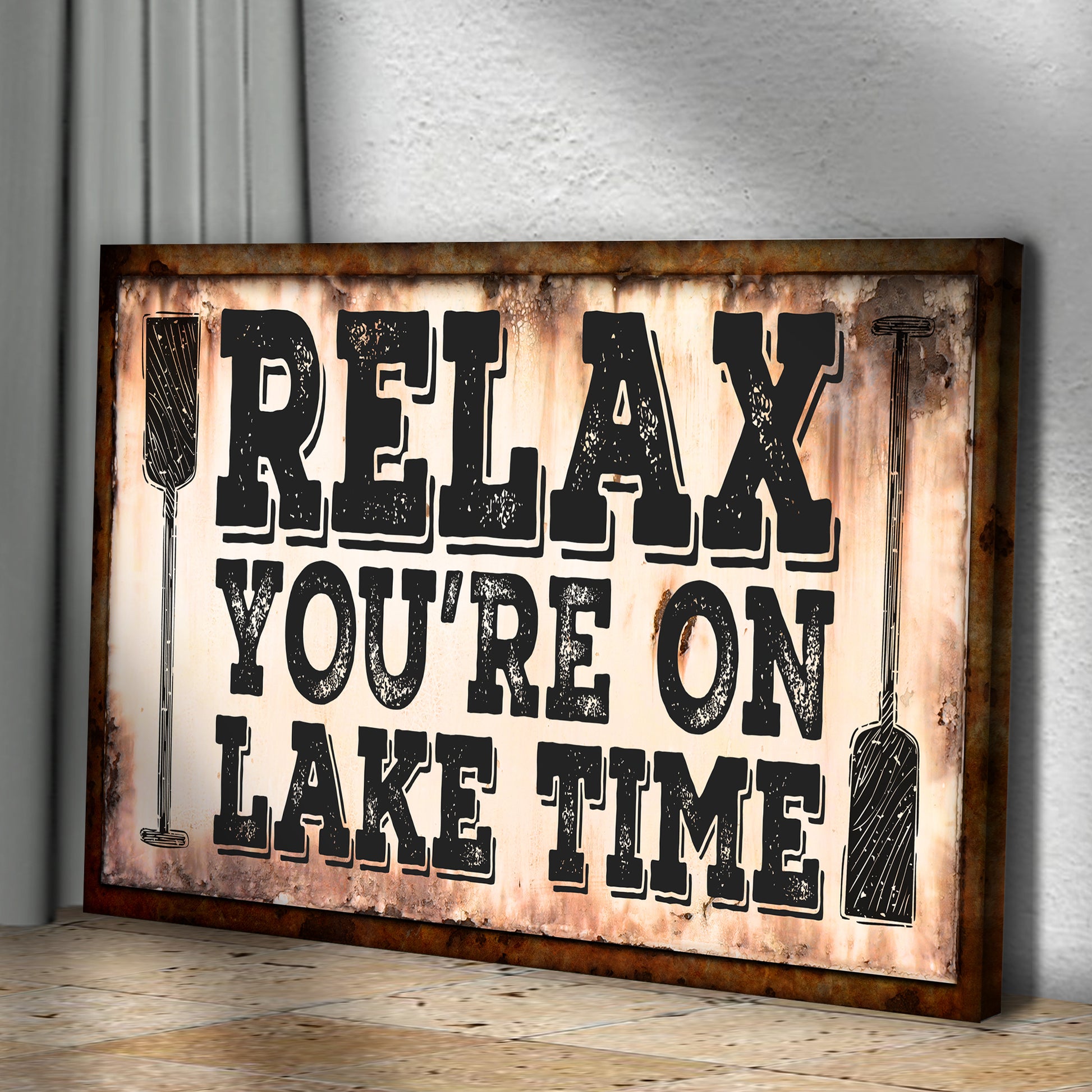 Lake Time Sign II Style 2 - Image by Tailored Canvases