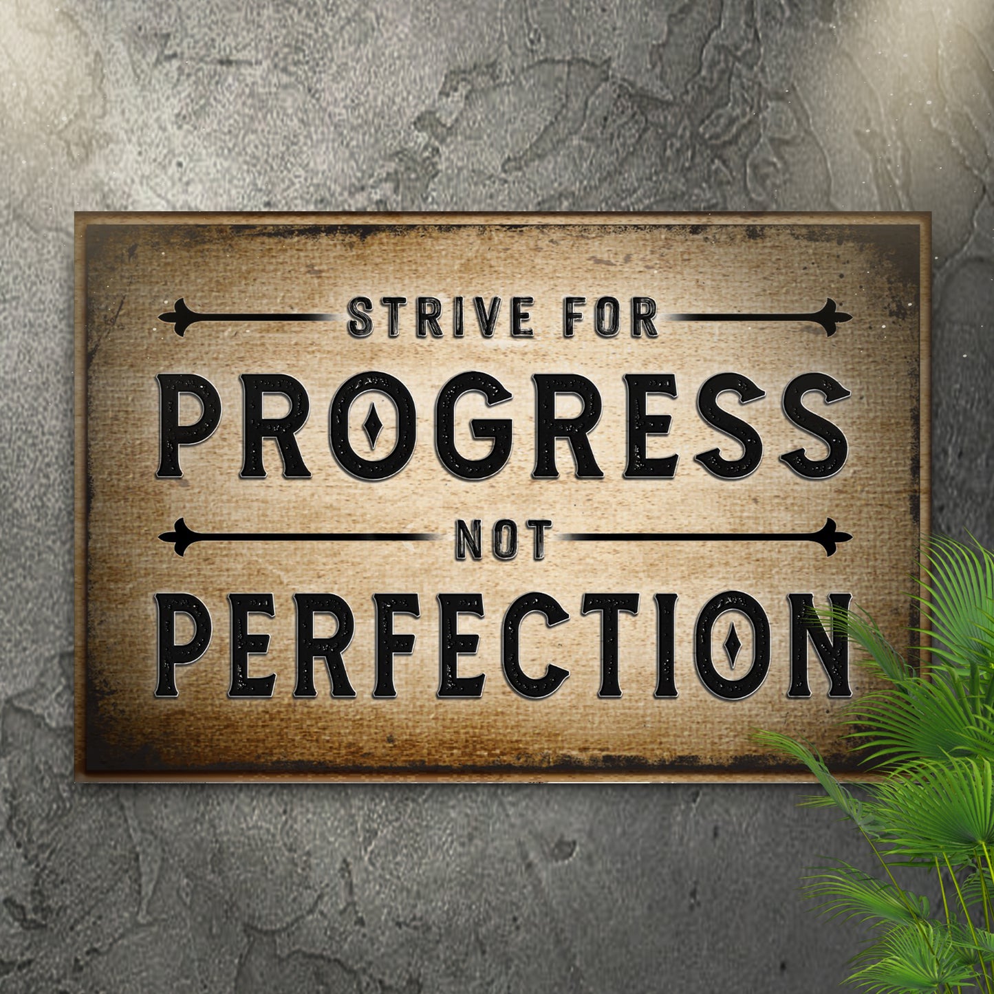 Strive For Progress Sign Style 1 - Image by Tailored Canvases