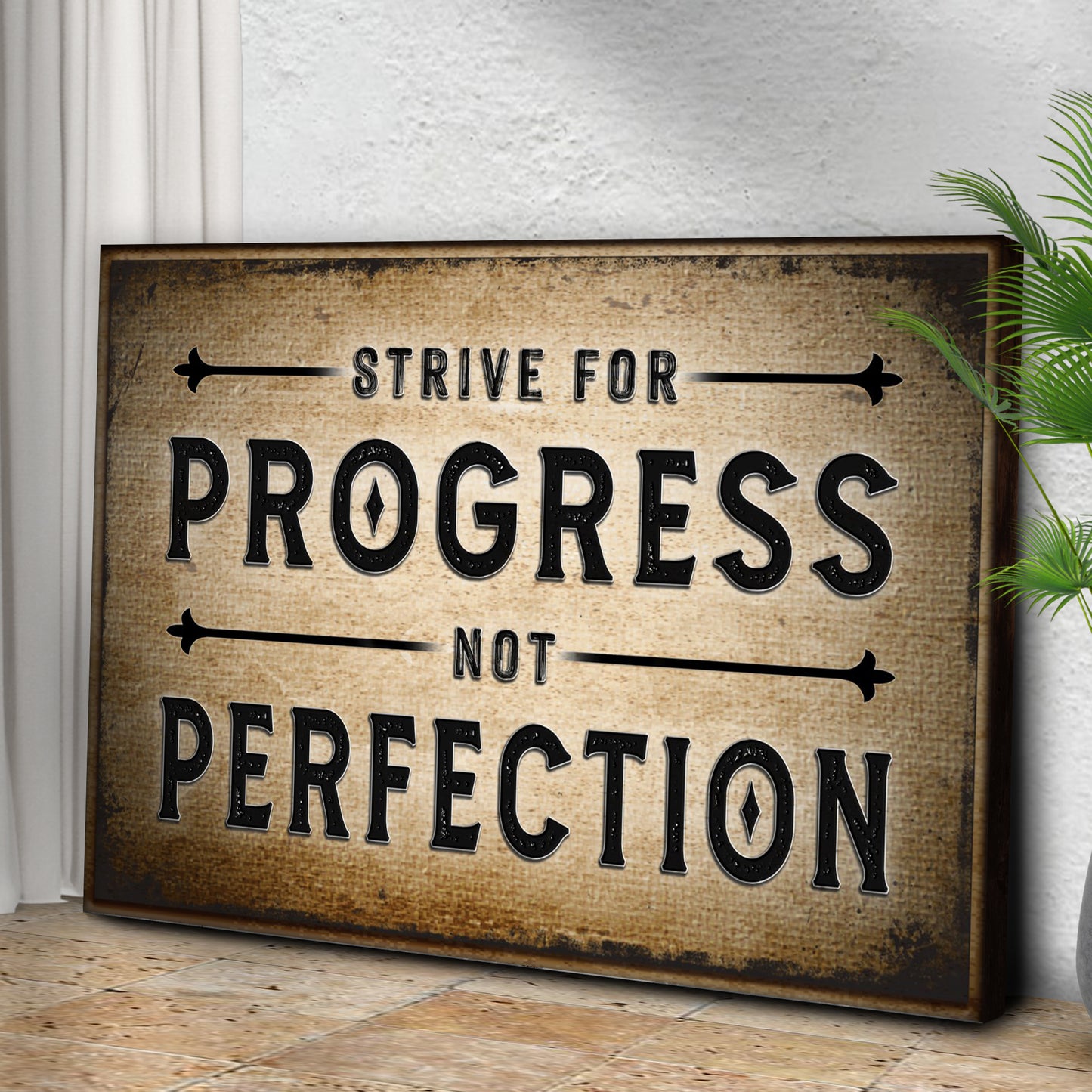 Strive For Progress Sign Style 2 - Image by Tailored Canvases