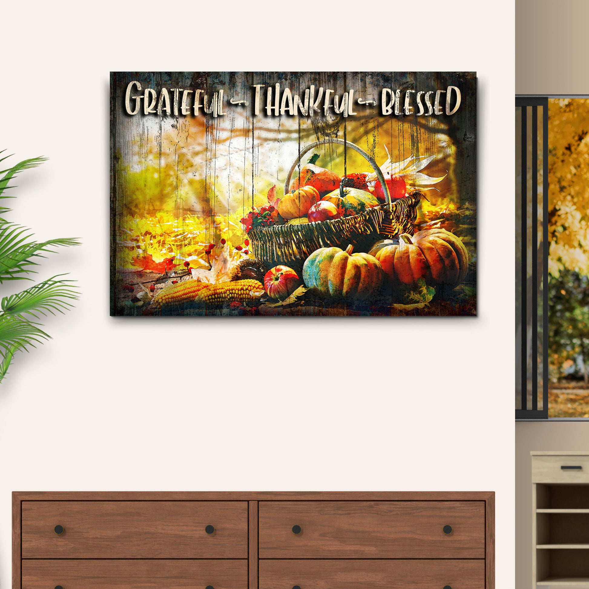 Grateful, Thankful, Blessed Sign III - Image by Tailored Canvases