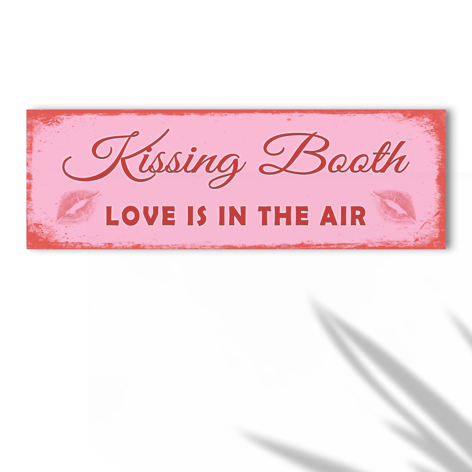 Kissing Booth "Love Is In The Air" Sign Style 1 - Image by Tailored Canvases