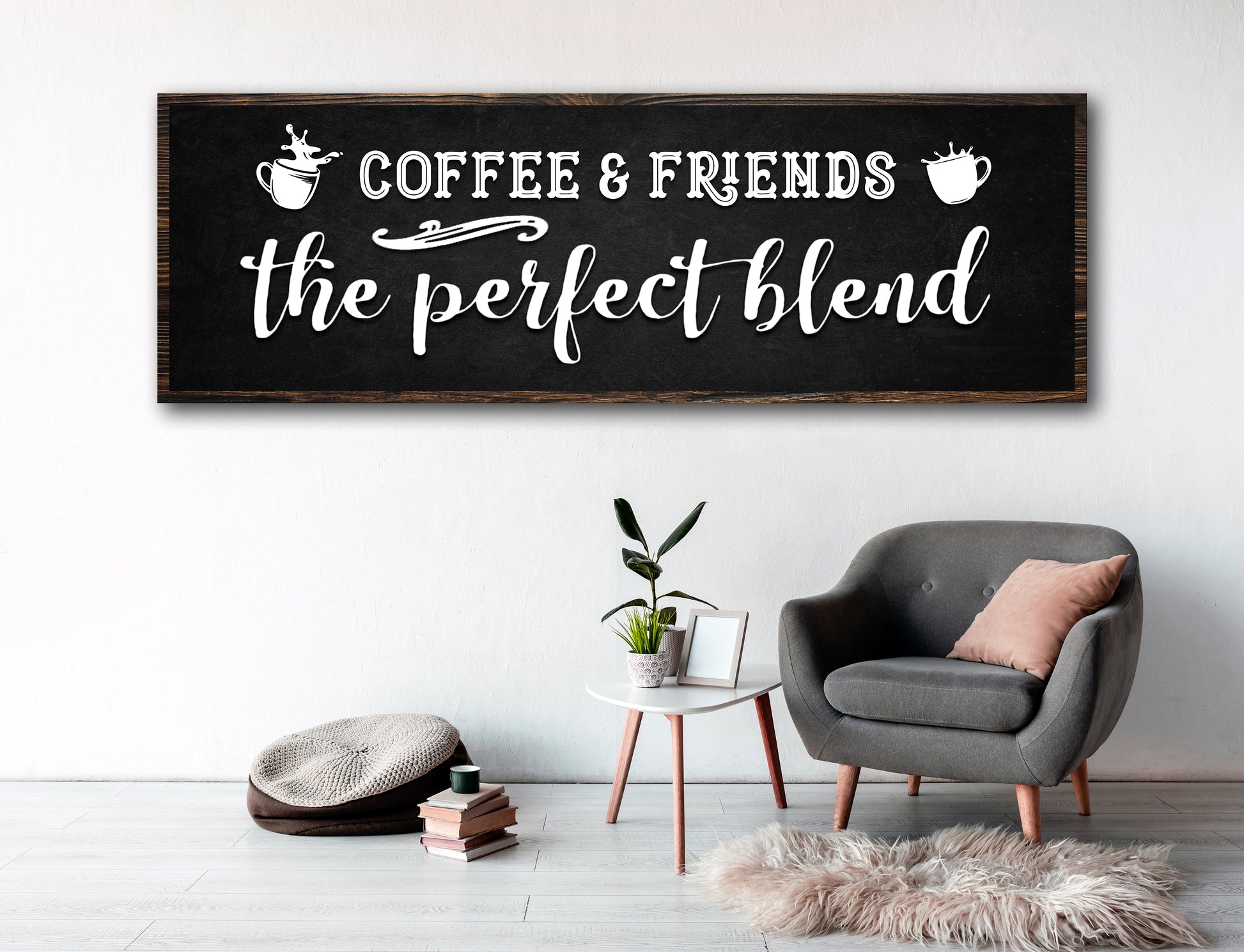 Coffee and Friends The Perfect Blend Sign Style 2 - Image by Tailored Canvases