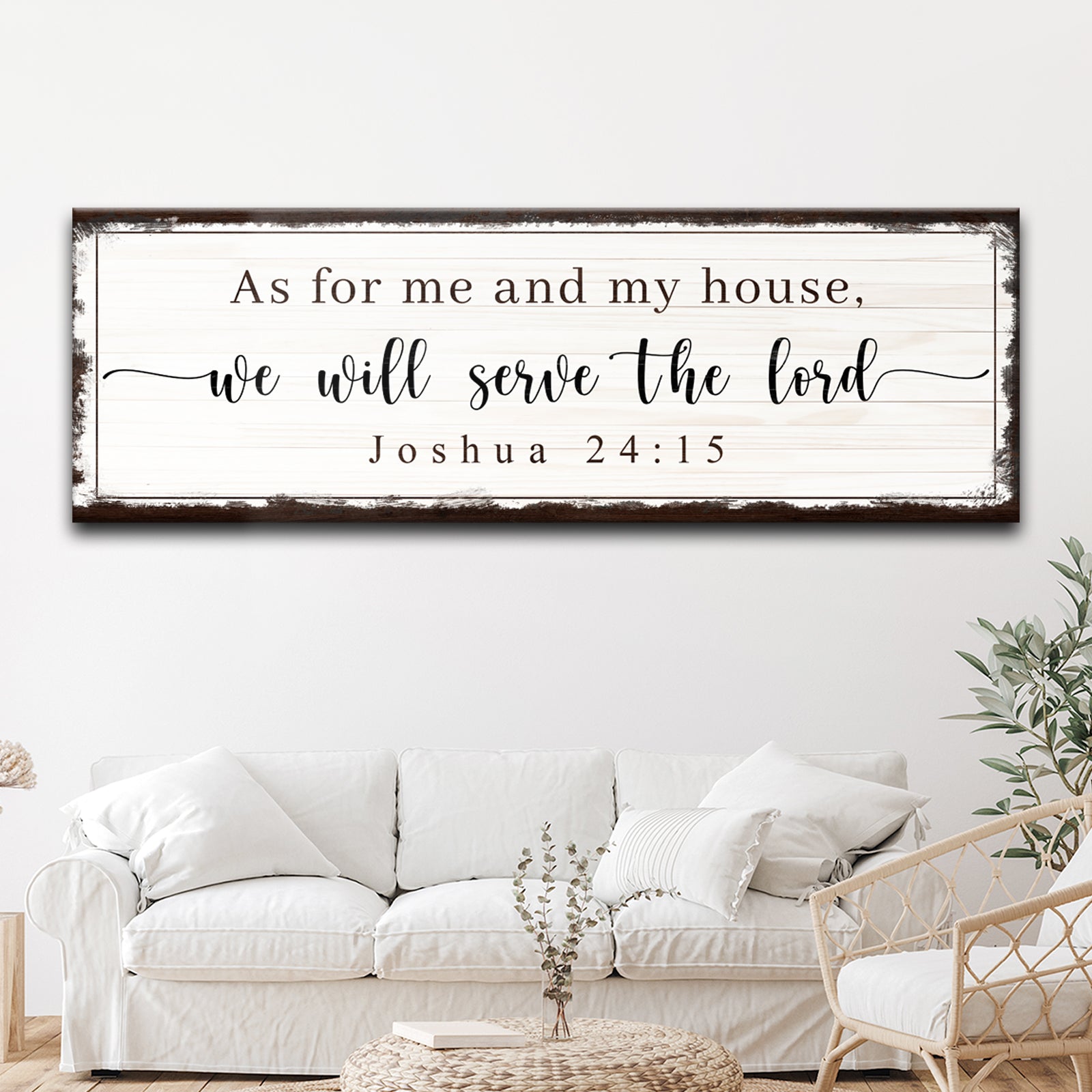 We Will Serve The Lord Sign - Image by Tailored Canvases