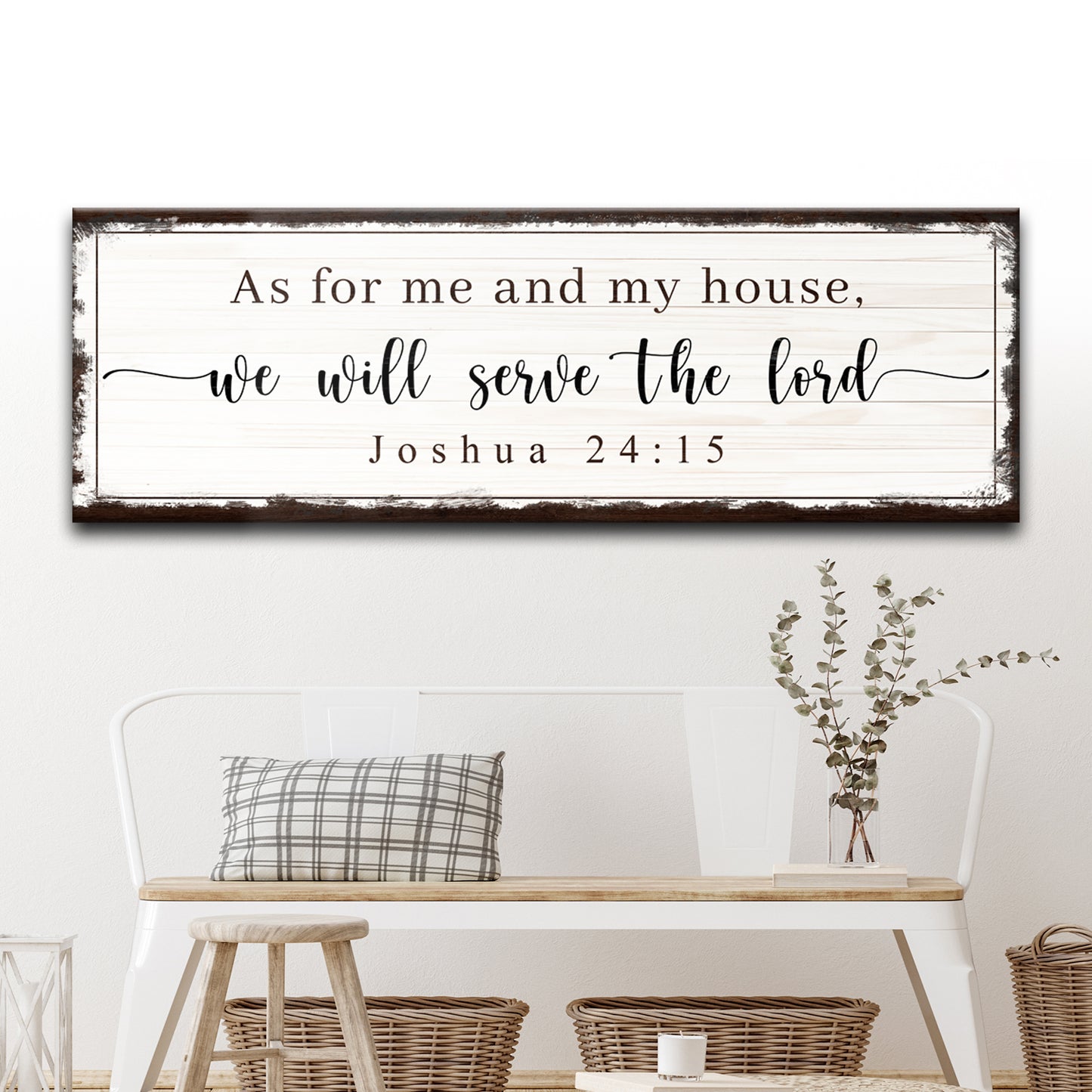 We Will Serve The Lord Sign Style 1 - Image by Tailored Canvases