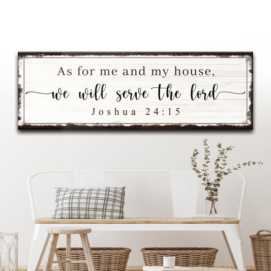 We Will Serve The Lord Sign - Image by Tailored Canvases