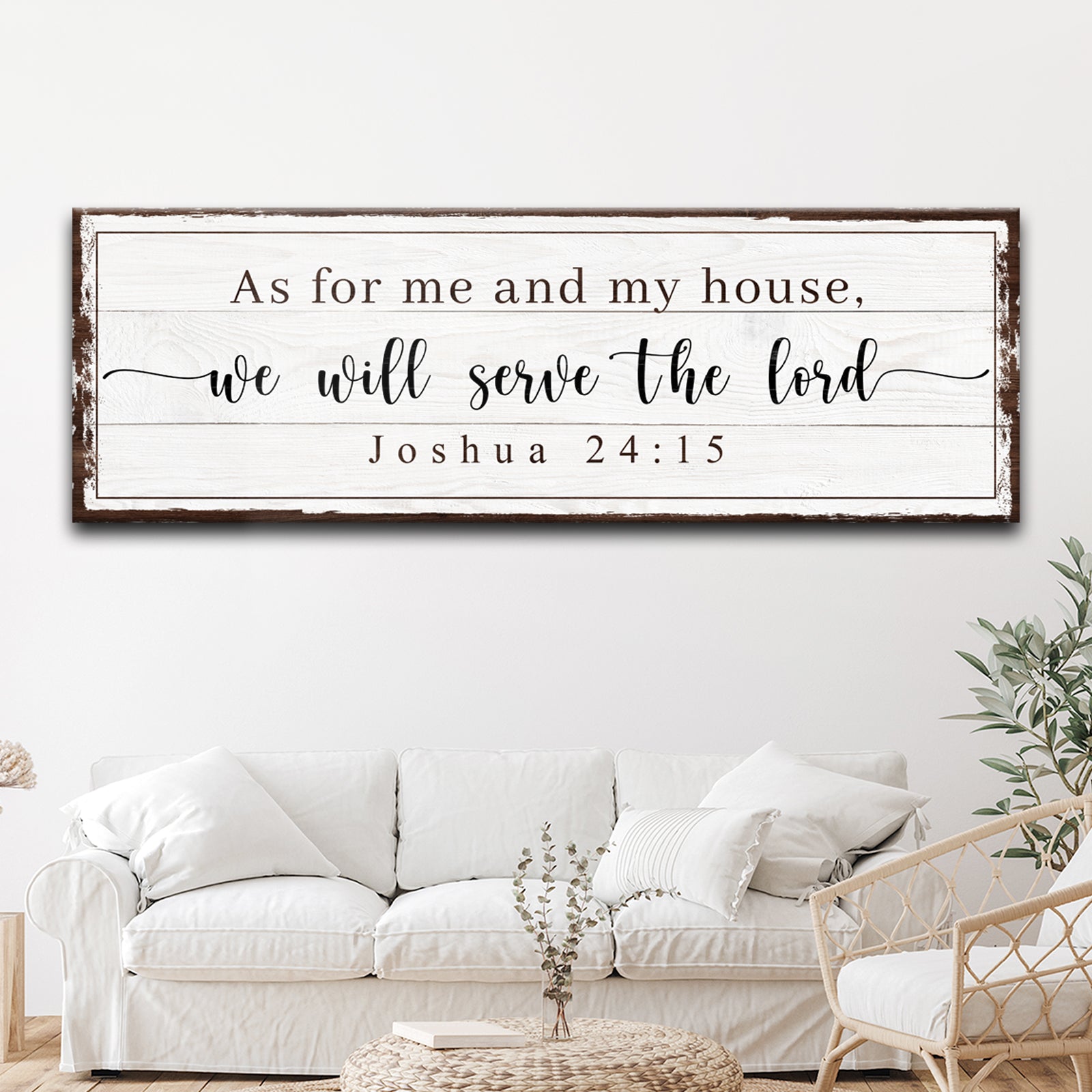 We Will Serve The Lord Sign Style 2 - Image by Tailored Canvases