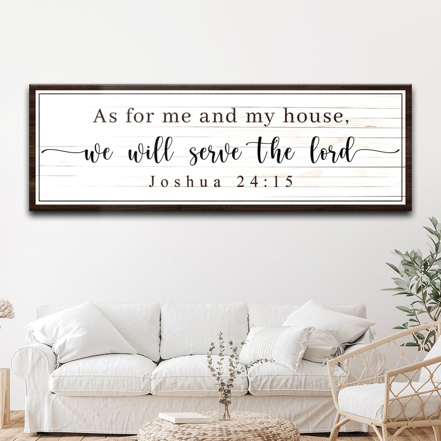 We Will Serve The Lord Sign Style 3 - Image by Tailored Canvases