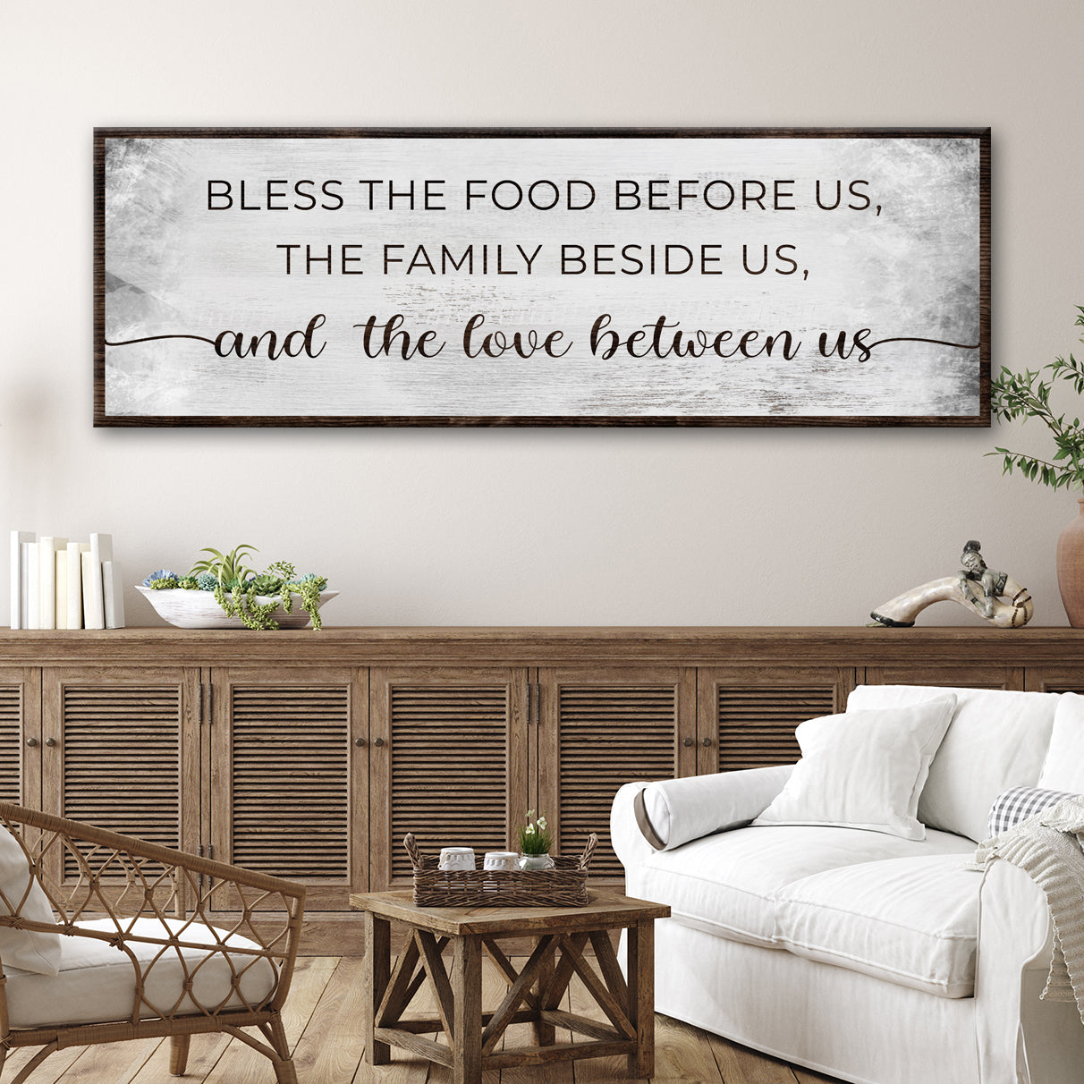 Bless The Love Between Us Sign Style 1 - Image by Tailored Canvases