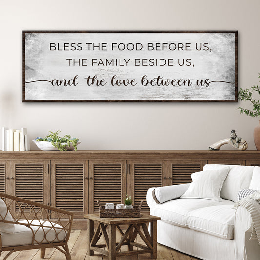 Bless The Love Between Us Sign - Image by Tailored Canvases