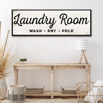 Laundry Room Wash Dry Fold Sign - Image by Tailored Canvases