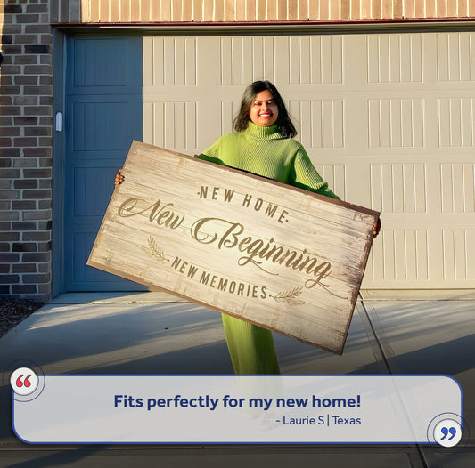 New Home, New Beginning Sign