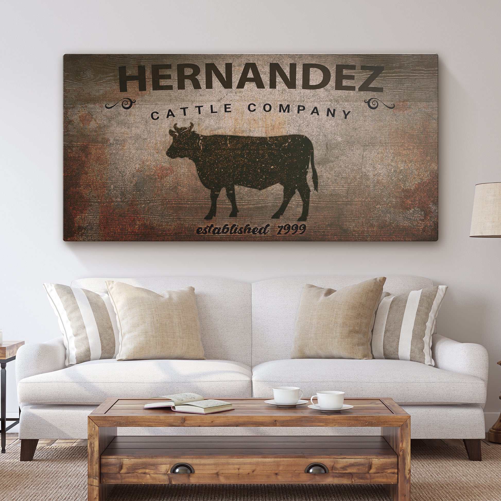 Cattle Company Sign Style 1 - Image by Tailored Canvases
