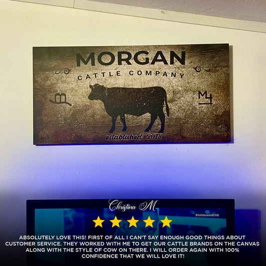 Cattle Company Sign Style 2 - Image by Tailored Canvases