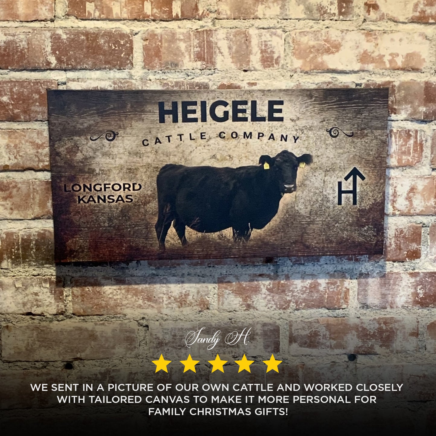 Cattle Company Sign Style 3 - Image by Tailored Canvases
