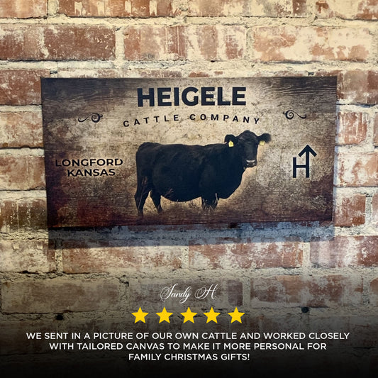 Cattle Company Sign Style 3 - Image by Tailored Canvases