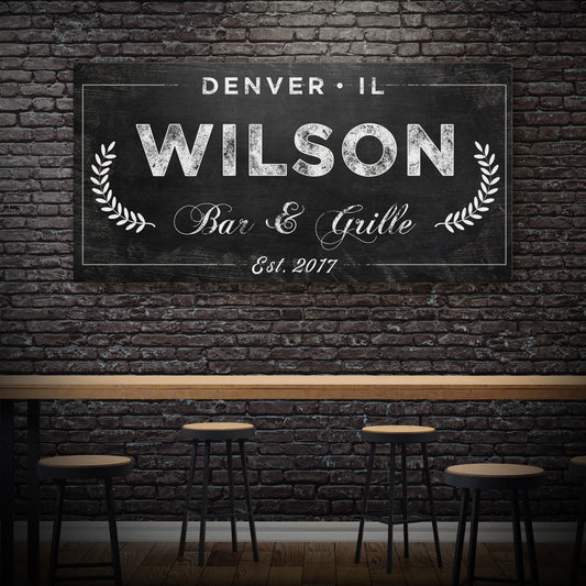 Bar and Grill Sign IV - Image by Tailored Canvases