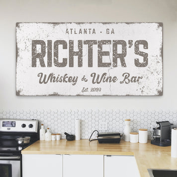 Whiskey And Wine Bar Sign