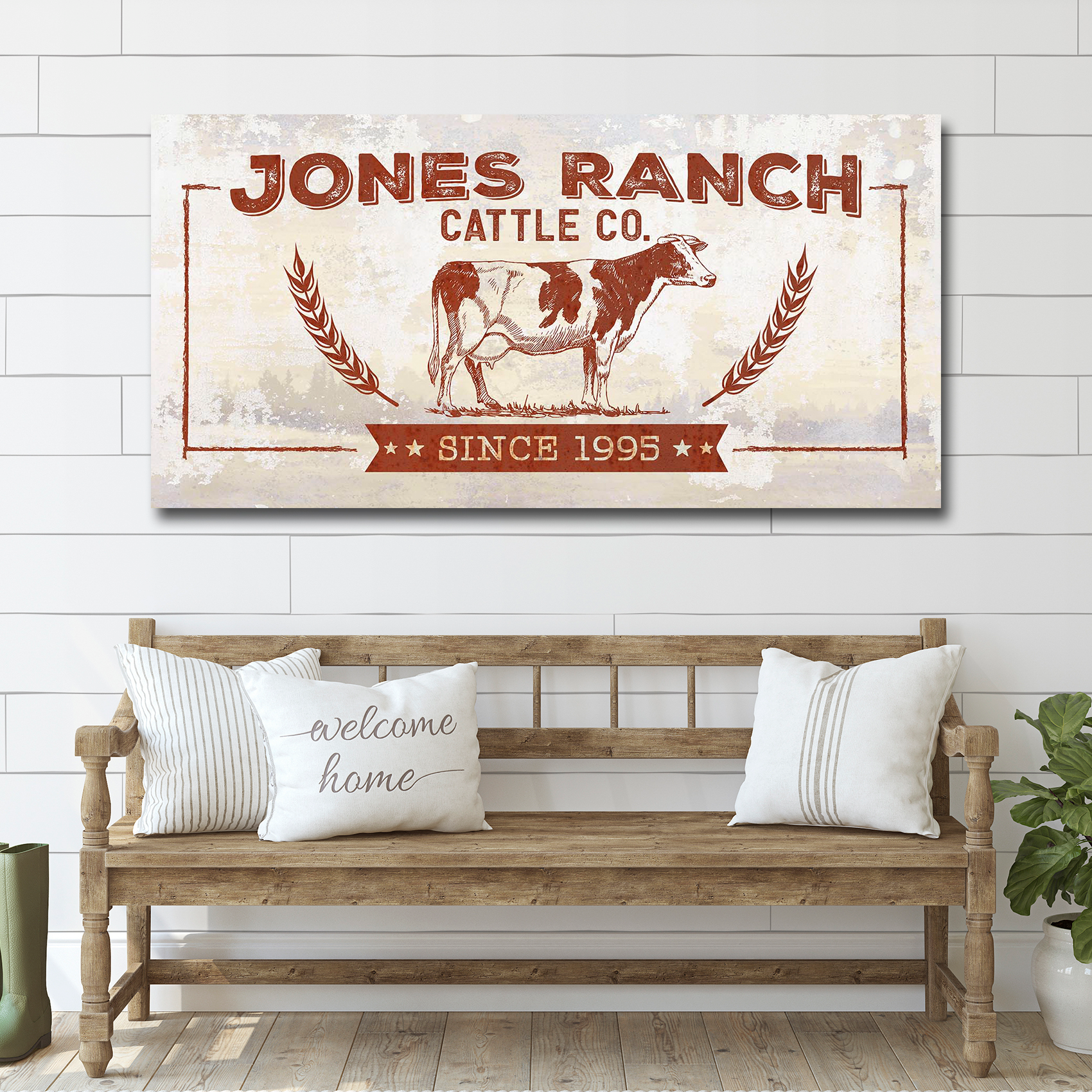 Ranch Cattle Co Rustic Sign - Image by Tailored Canvases